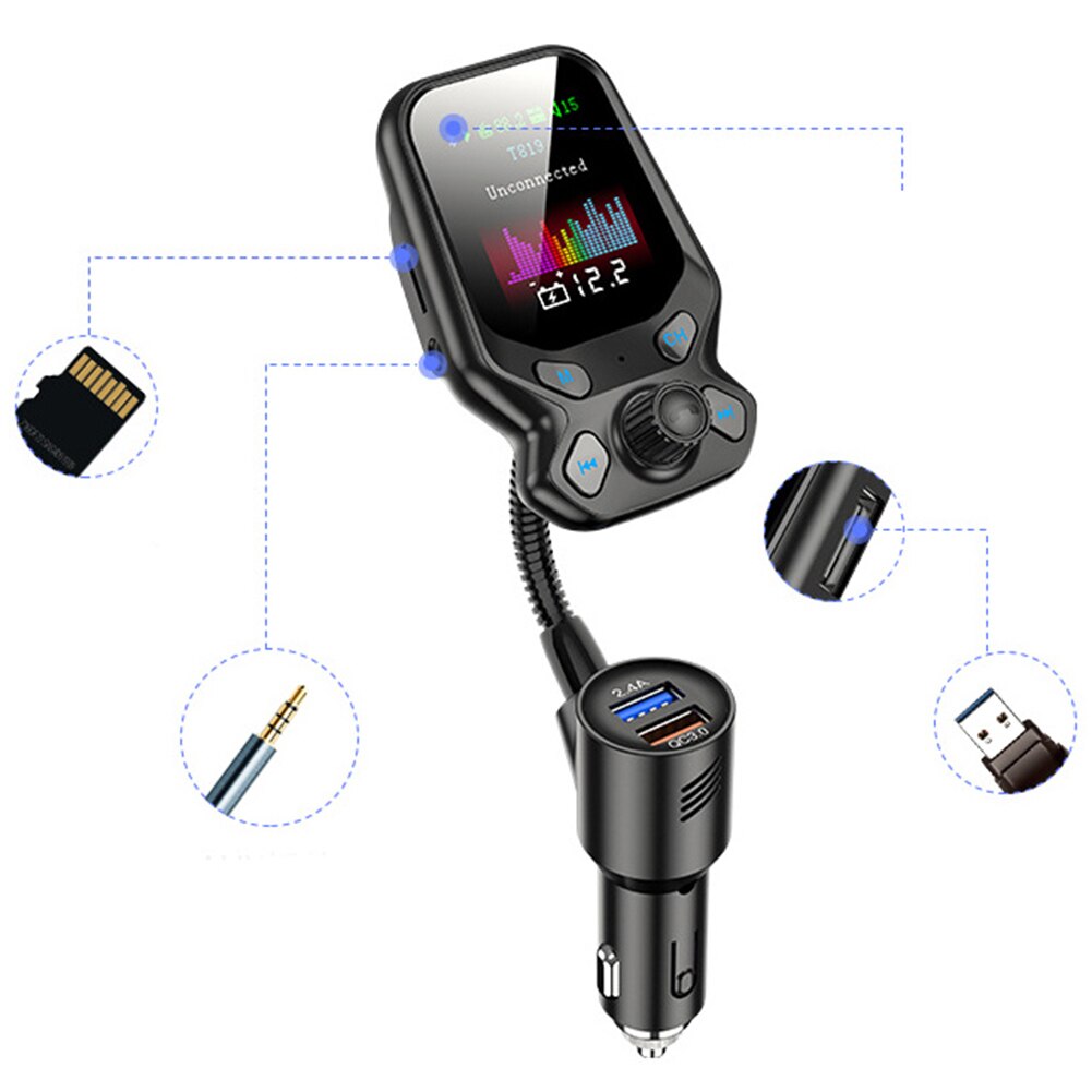 Car Handsfree Wireless Bluetooth Kit FM Transmitter LCD Car MP3 Player USB Charger FM Modulator Car Accessories