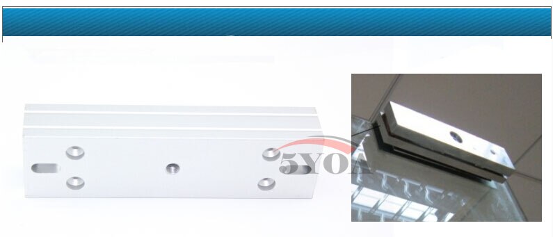Magnetic lock U shape bracket for 280kg 600lbs frameless glass door Access Control System