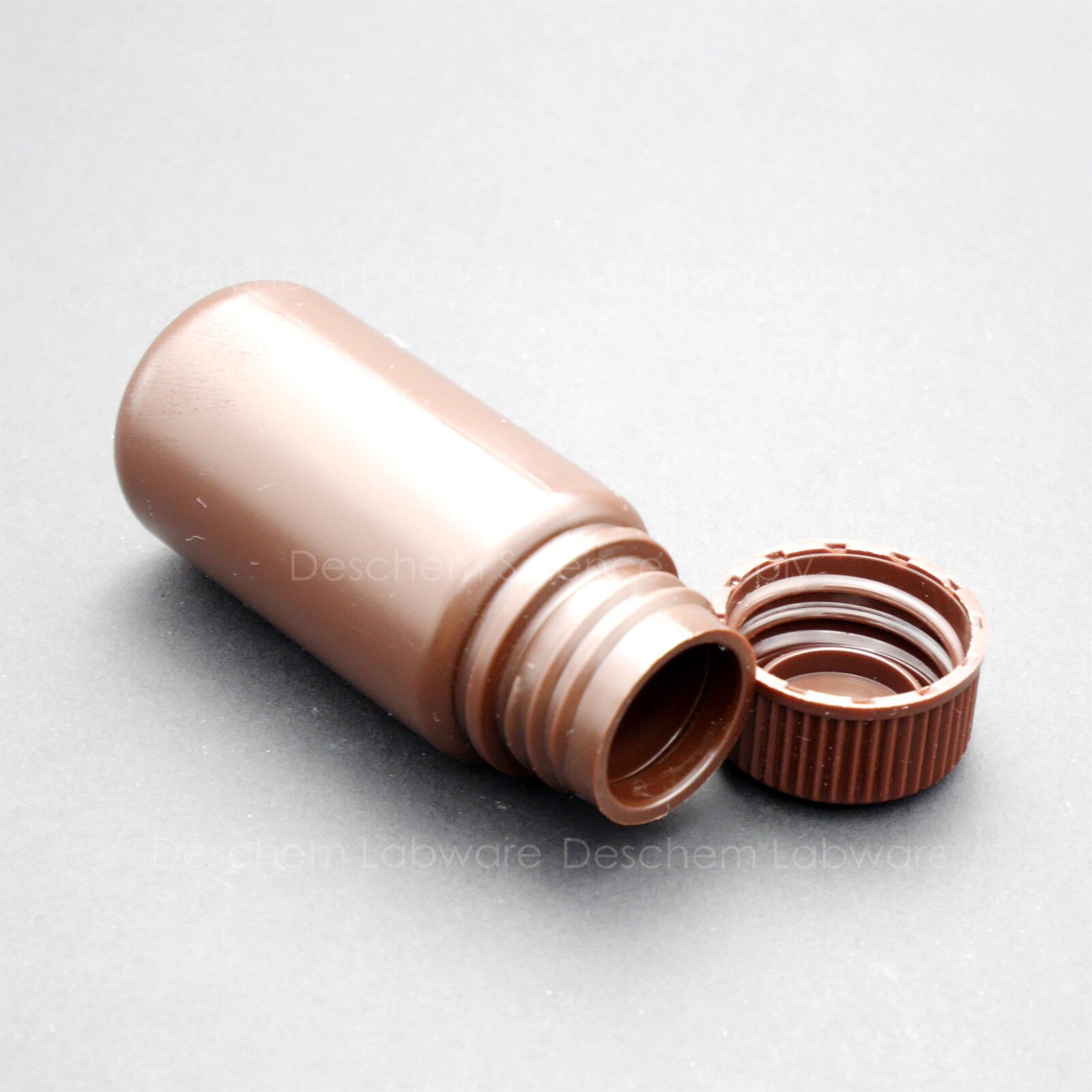 5PCS 50mL HDPE Brown Bottle Wide-Mouth Lab Armber Plastic Reagent Bottles