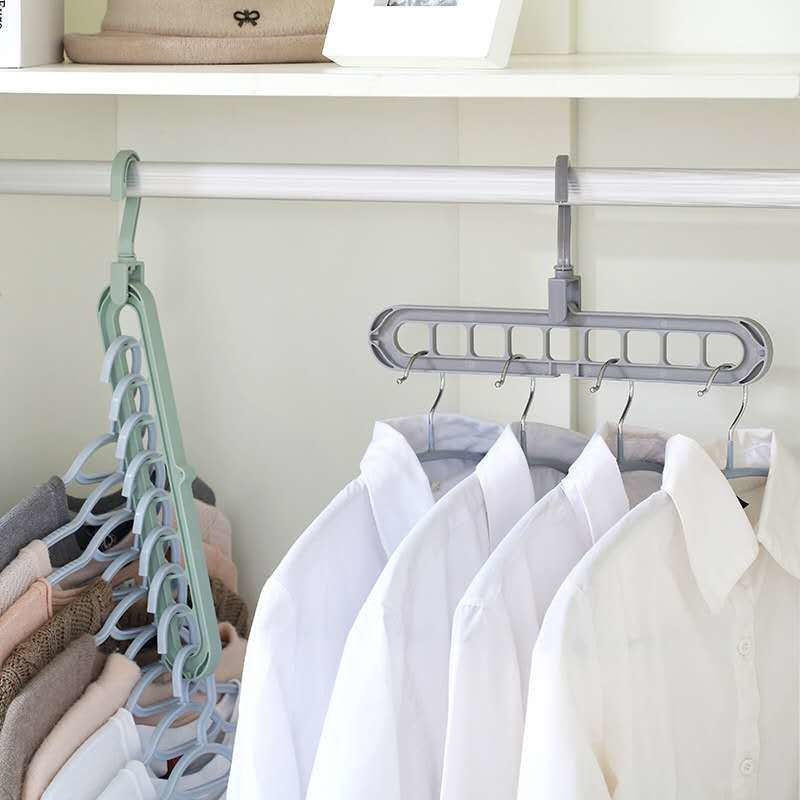 Perchas para ropa con múltiples puertos y Círculo de compatibilidad de puertos, perchas para pantalones para secar ropa, estantes de almacenamiento, perchas multifuncionales de plástico para ropa, bufandas