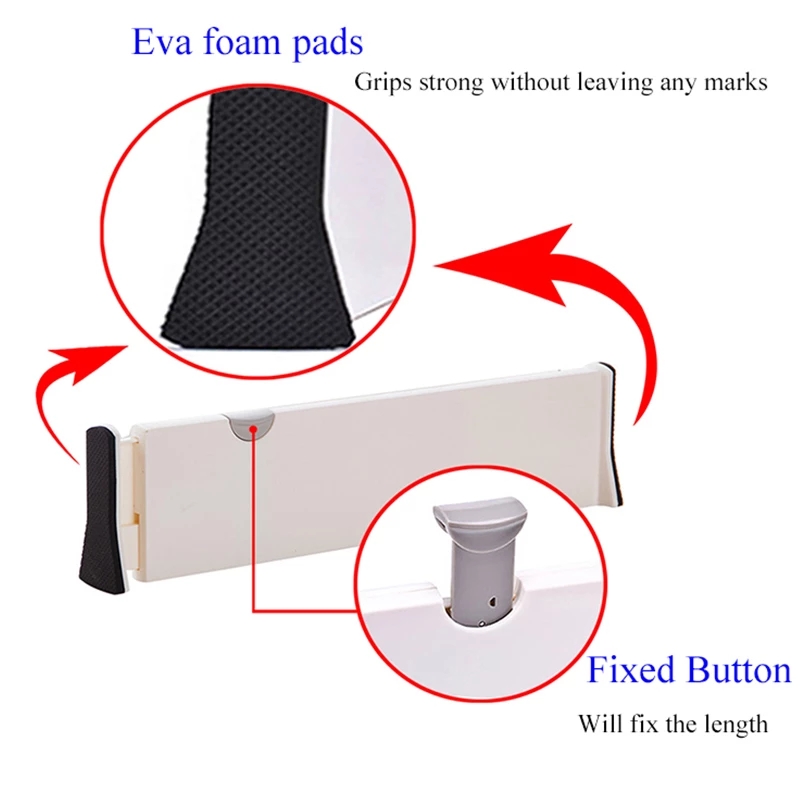Adjustable Drawer Divider Retractable Drawer Partition Holder Wardrobe Organizer Shelf Cupboard Separator Tool Home Organizer
