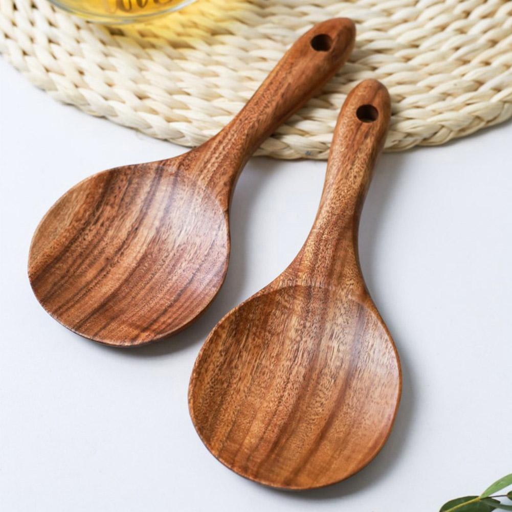 Teak Hout Rijst Lepel Rijst Paddle Scoop Houten Ke Grandado