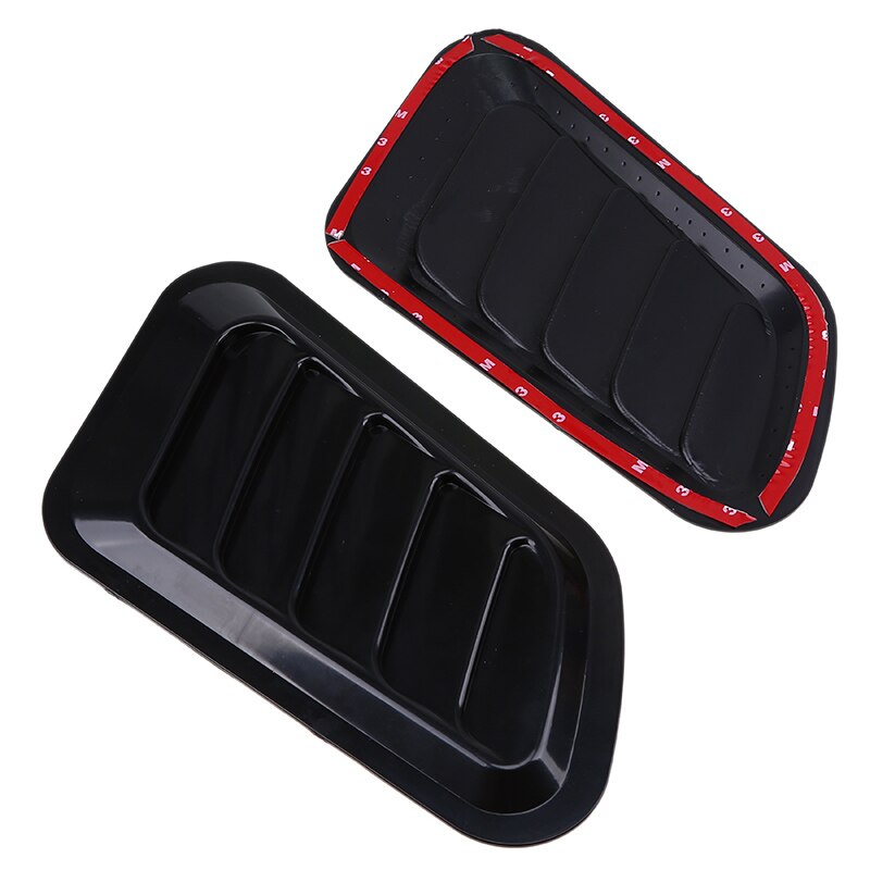 1Pair ABS Car Front Engine Cover Decorative Air Flow Intake Scoop Turbo Bonnet Vent Cover Hood Fender