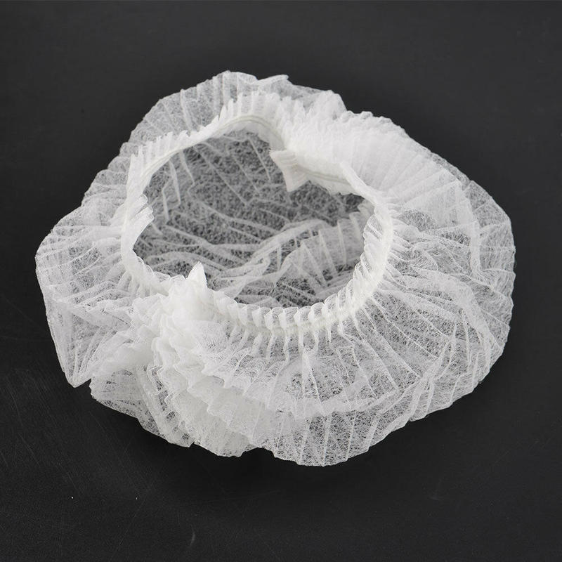 100 Pcs Disposable Bouffant Cap Hair Nets Beauty Salon Head Cover Hats Catering Mob Caps Hygiene