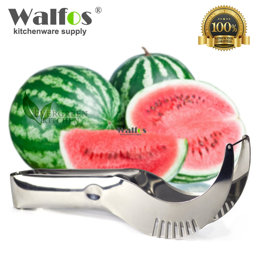 WALFOS Watermeloen Mes Cutter Slicer Corer Server Scoop Keuken Tool Fruit Mes Splitter Slicer Cutter