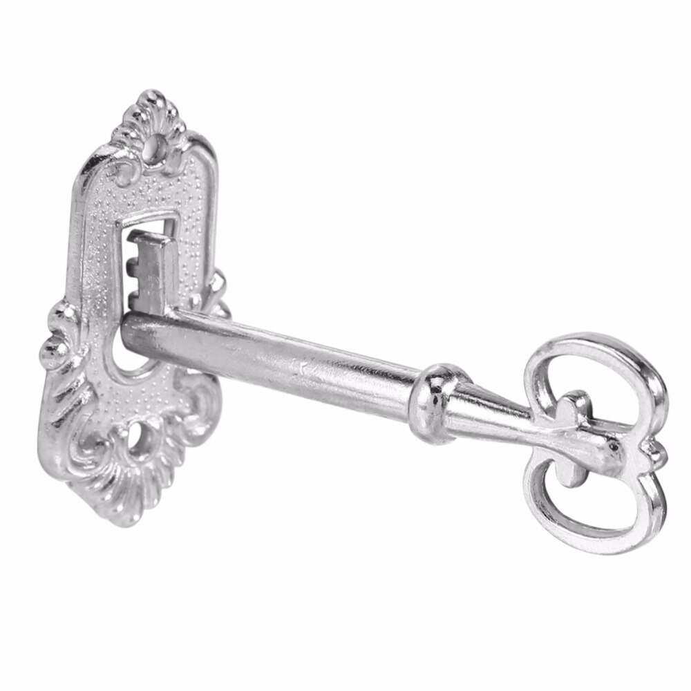 Antiguo cerradura Puerta de Hierro del gabinete del cajón de Archaize Schloss armario cerradura de puerta + clave cerrajero herramienta cerraduras con llave