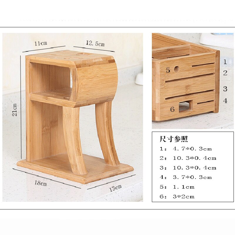 Multifunctional Knife Holder Natural Bamboo Kitchen Supplies Knife Storage Bamboo Holders Chef Knife Block Universal Knife: Yellow