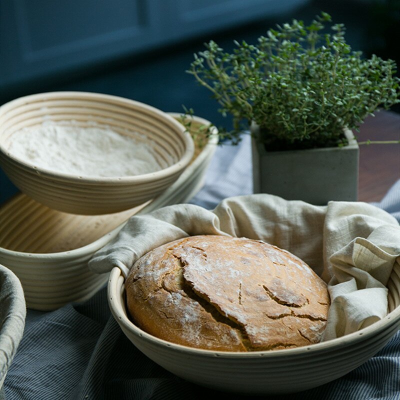 Natuurlijke Rotan Gisting Rieten Mand Land Baguette Stokbrood Massa Proofing Manden Deeg Banneton Manden Met Liners
