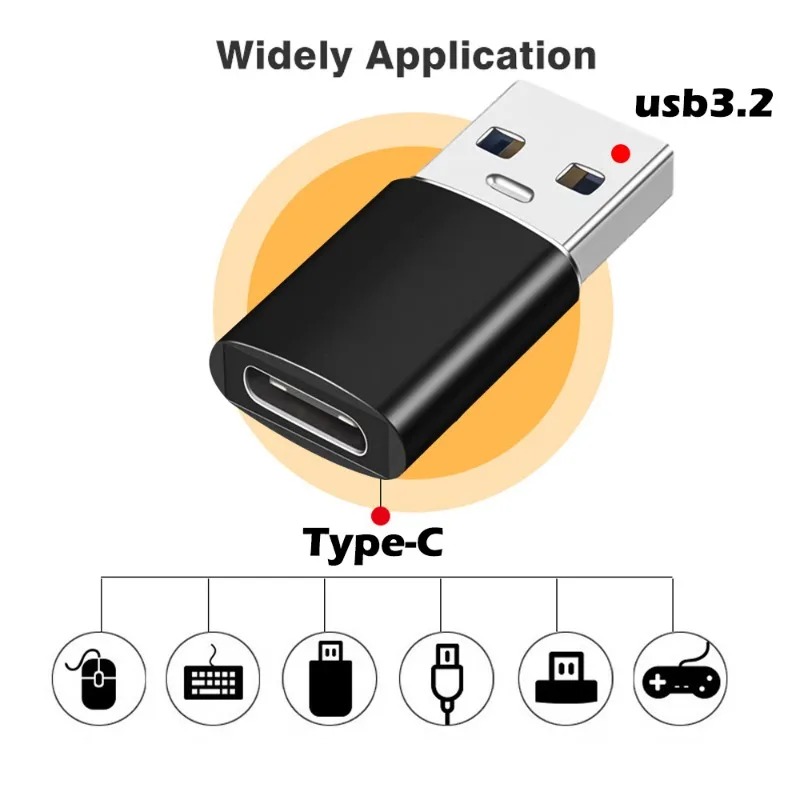 Adapter USB 3.2 Type-C 10 Gb/s OTG typu C USB C męski na USB 3.2 żeński do Macbooka Xiaomi Samsung USBC OTG Connector