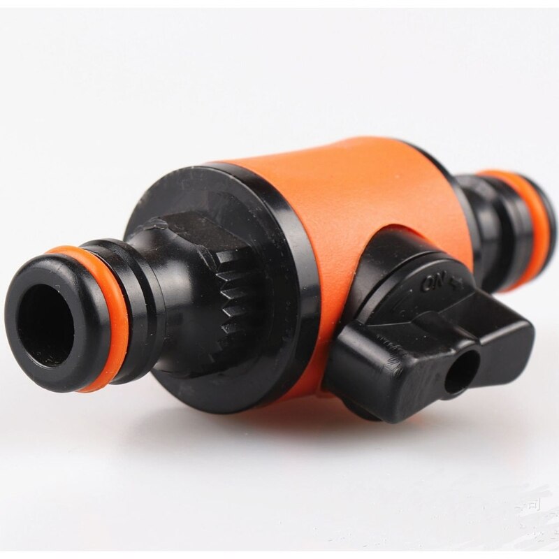 Quick-release Double-Way Water Pipe Joint with Switch In-line Shut-off Connector for Garden Hose Pipe Hose Clamp Repair Kit
