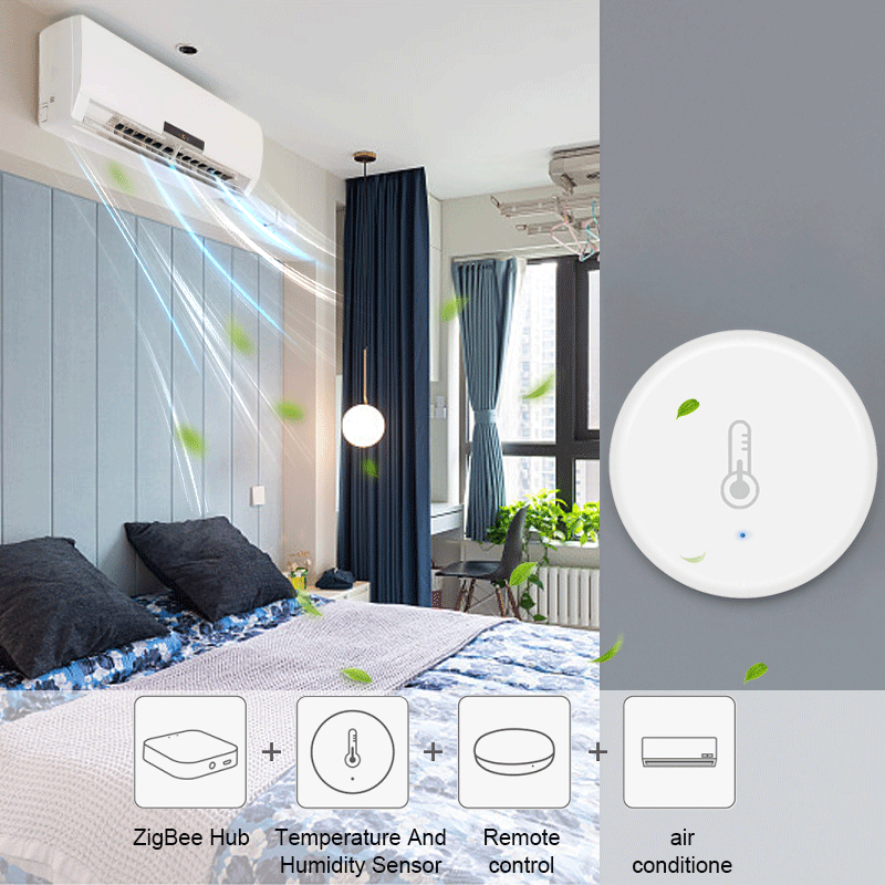 Tuya/SmartLife App ZigBee Smart Temperature And Humidity Sensor Work With Zigbee Hub Via Alexa Google Home Smart Home Automation
