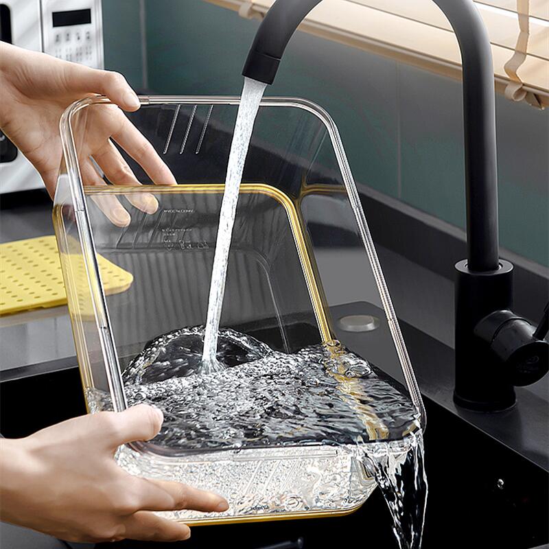 Refrigerator Storage Container Box Food Grade PET Plastic Thickened Timekeeping Frozen Food Storage Kitchen Containers Set