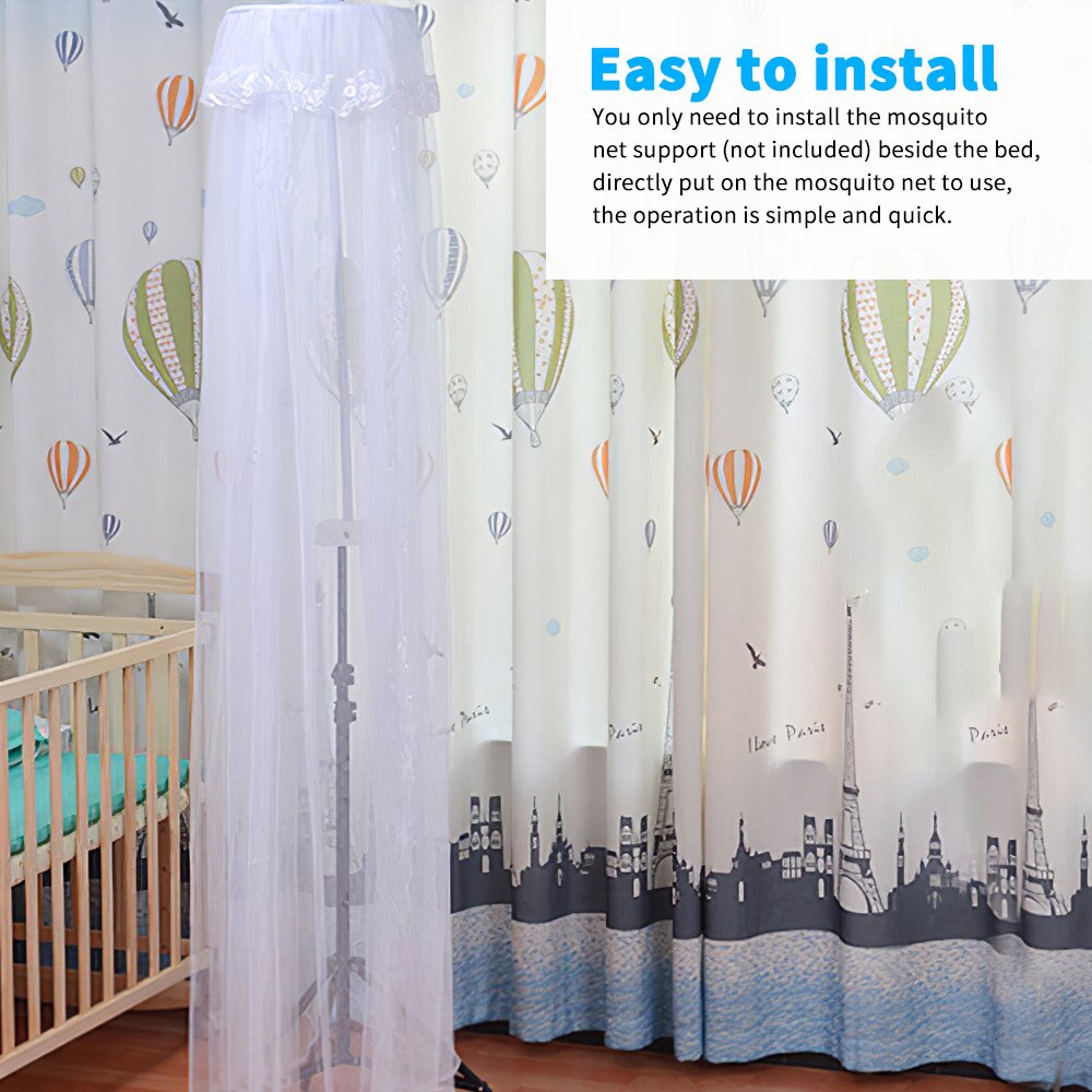 Mosquitera colgante para cama de bebé, dosel de cuna, cortinas de tul para dormitorio, casa de juegos, tienda de campaña para habitación de niños