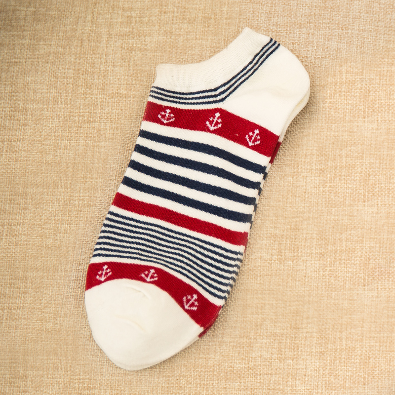 Klaring! zomer Strepen zeeman man Casual enkel katoenen sokken mannen boot sok slippers harajuku EUR39-44: 2
