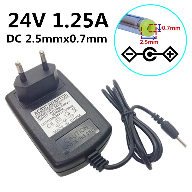 ac adapter 24V 1.25A 1250mA Transformer Power Supply AC 110V-240V TO DC 24V Adapter Universal EU US UK AU Plug DC 2.5*0.7mm