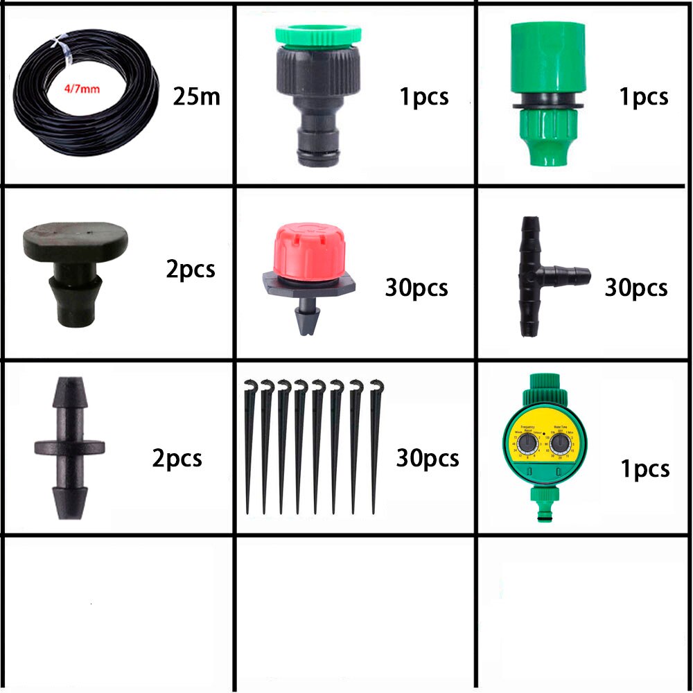 DIY Garten Mikro Tropfen Bewässerung Bewässerung System Garten Bewässerung Bewässerung Bausatz Topfpflanze Bewässerung System Wasser Brunnen: Grün