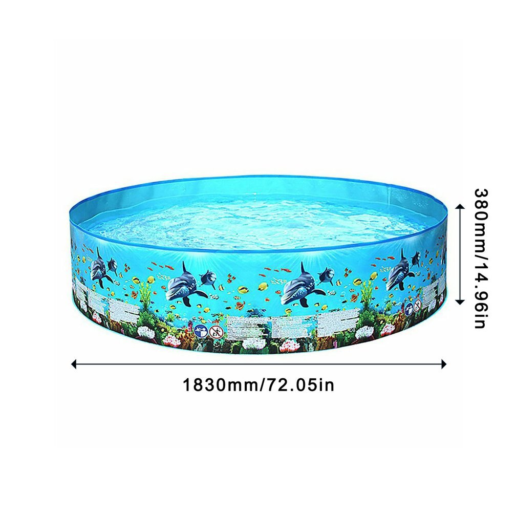 122/152/183/244CM Swimming Pools Above Ground Folding Round Bathing Summer Adults Kids Family Outdoor Inflatable Swimming Pools