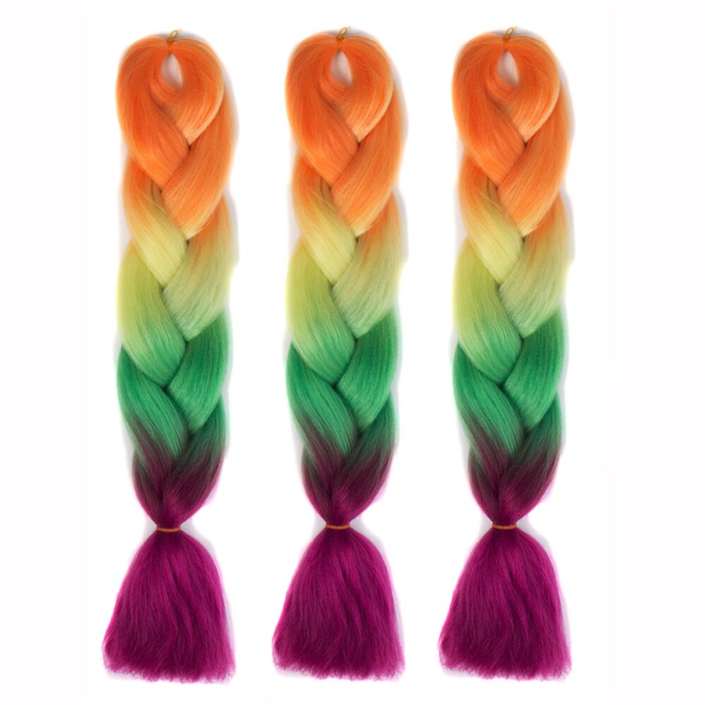 Gradient Ombre Braiding Hair Long Synthetic Jumbo Braid Synthetic Braiding Hair Extensions Ombre Braiding Hair Party Wigs#Y30: T4/27/30
