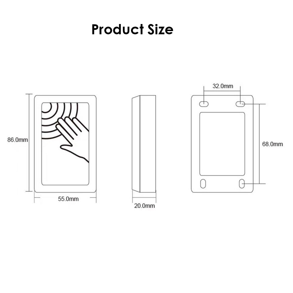 NOTouch Infrared Lock Surface Installation Contactless Infrared Lock Exit Button IR Door Release Switch