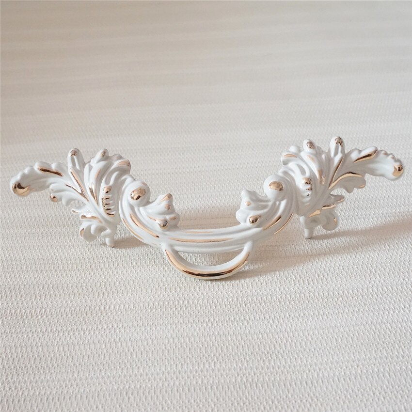 2.5'' White Gold Dresser Pulls Chic Drawer Knobs Pull Handles French Cupborad Pull Handles Kitchen Cabinet Handle Knob 64mm