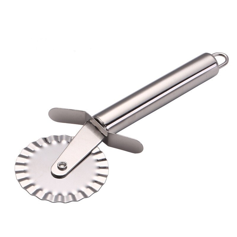 Pizzasnijder Dubbele Roller Pizza Mes Cutter Gebak Pasta Deeg Crimper Keuken Pizza Gereedschap: JJYY113700002