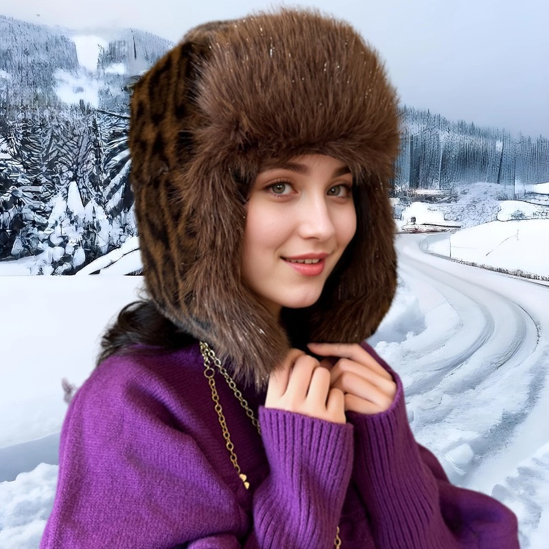 Trapper Hat Warme namaakbont muts met oorkleppen Winddicht Waterdicht Sneeuwskimutsen voor heren Dames Koud weer