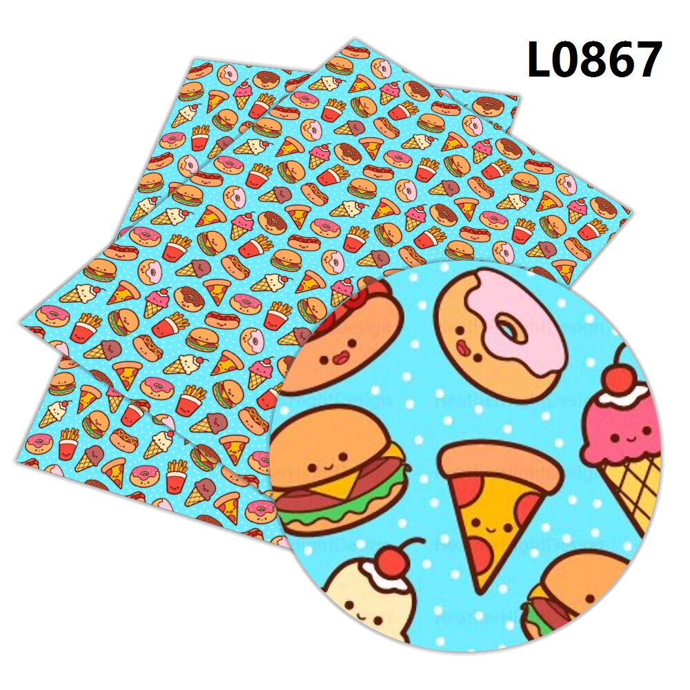 30 cm x 136 cm dessertmønster trykt hårsløyfe i kunstskinn gjør-det-selv dekorasjonshåndverk  l081 l082 l086 l087 l099 l100: L0867