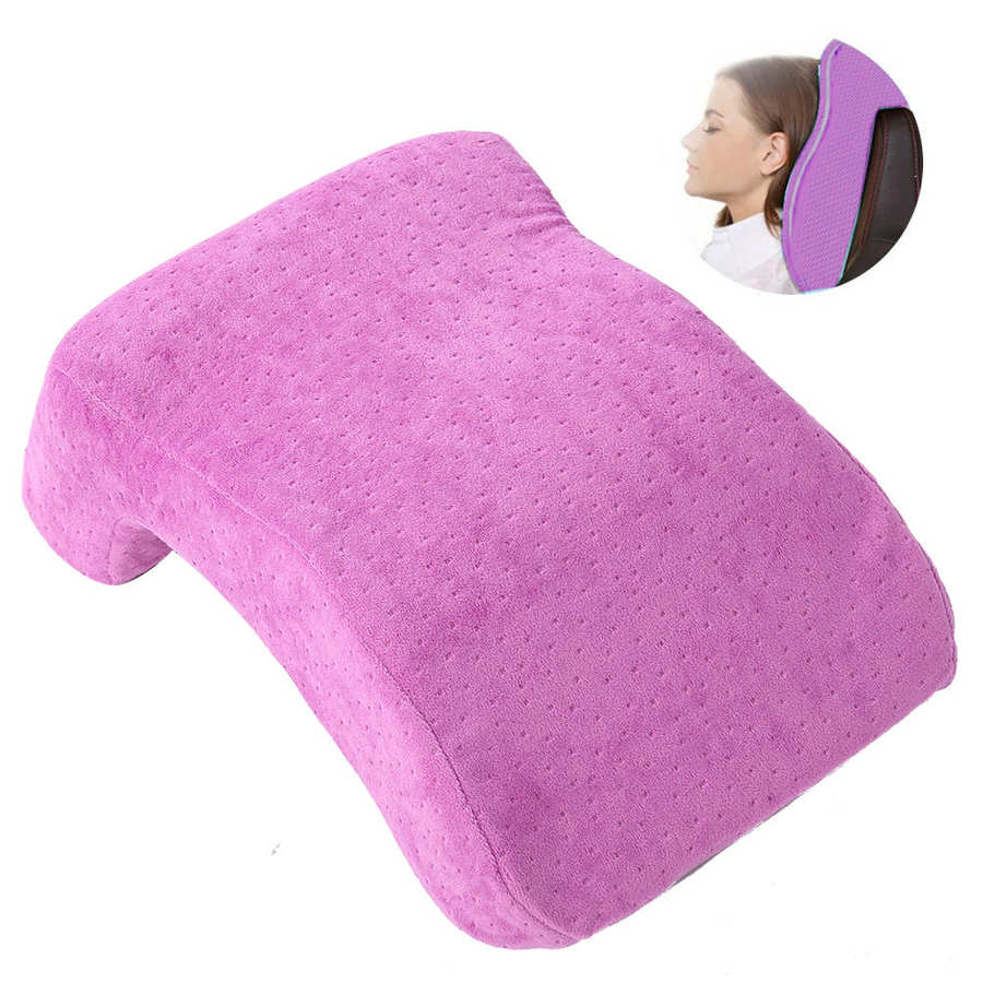 Memory Foam Pillow Comfortable Office Student Nap Pillow Neck Bed Sleeping Cushion Pillow Purple