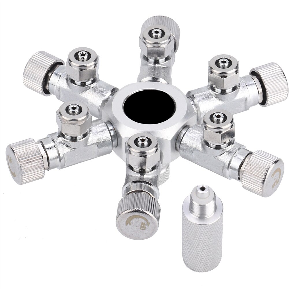 Multi Ways Distributor Aquarium Regulator CO2 Splitter Valve Fish Tank Portable Carbon Dioxide Multi-Pass Shunt CO2 Shunt: 6 Ways