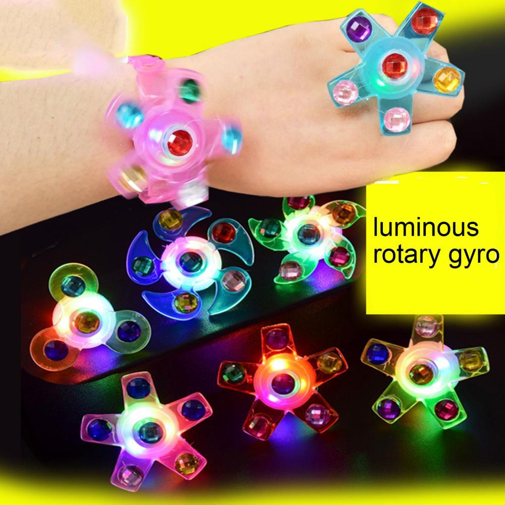 Tol Lichtgevende Verstelbare Draagbare Ring Wrist Band Fidget Spinner Speelgoed Armband Voor Kinderen