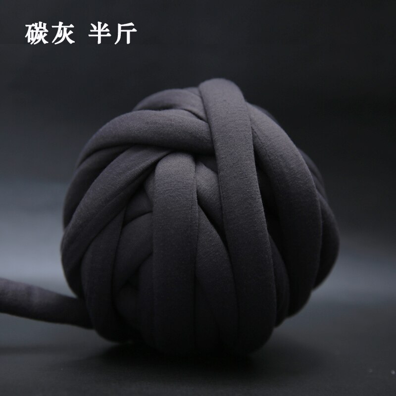 Super Grof Wol Gevulde Katoen Kern Garen Diy Hand-Gebreide Deken Materiaal Merino Wol Alternatieve Huisdier Vriendelijke 500G: Carbon Ash / 250g