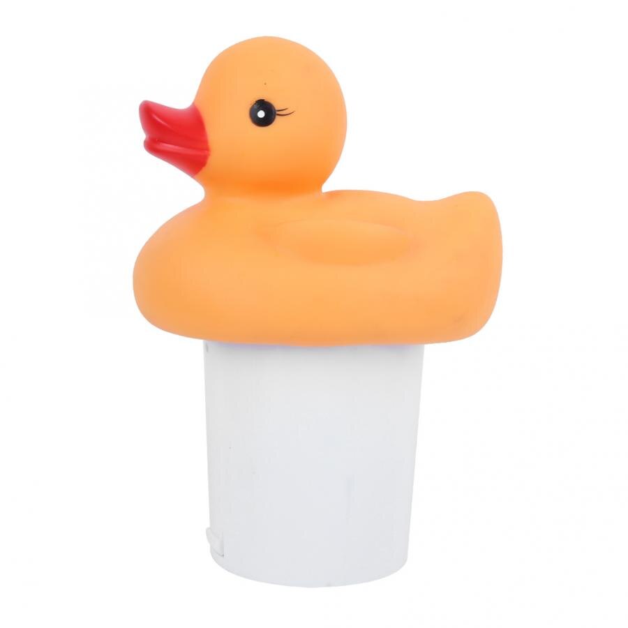 Dispensador químico con forma de pato para piscina, dispensador de cloro flotante para tableta 3in