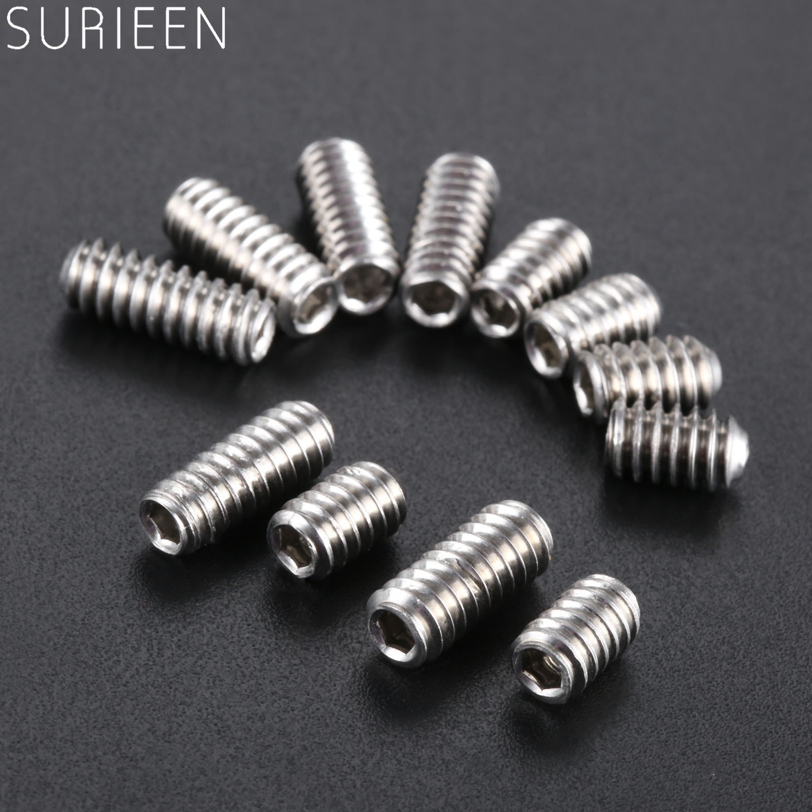 9mm/12mm 50 stk rustfrit stål surfbrætter finne skruer strippet surfbræt longboard finner propper ror skrue surfing tilbehør