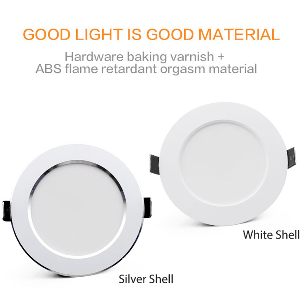 10Pcs/Lot LED Downlight 220V Recessed Round Ceiling Dowm Light Bedroom Indoor Living Room For Home Decor Lighting LED Spot Lamp