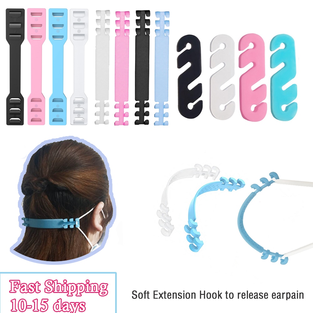 1pc verstelbare gesp haak clip voor masker houder antislip verlichting oorpijn verzorging pe verlengband riem voor gezichtsmasker beschermer