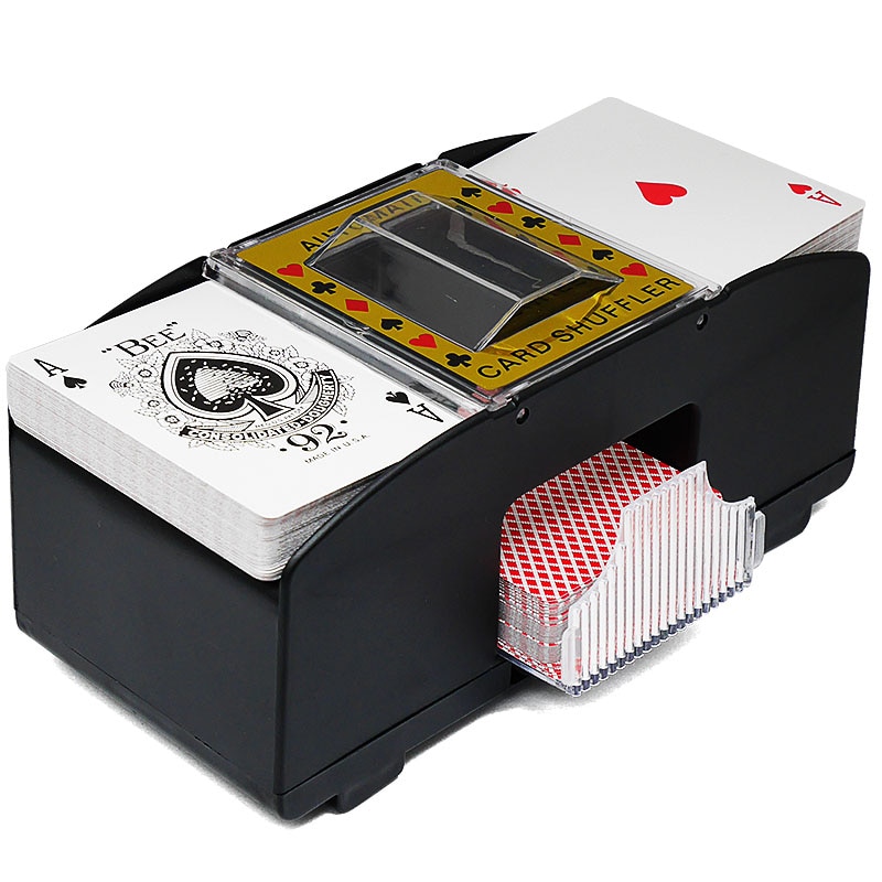 Automatisk poker kort shuffler elektronisk poker kort blande maskine batteridrevne kort spilleværktøj til casino poker: Til 2