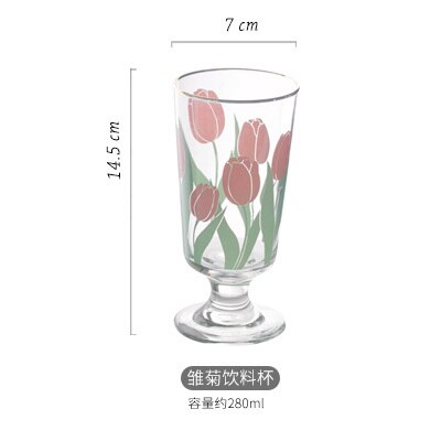 Taza De Cristal con forma De flor De café, vaso De Cristal con De leche coreana, para helado De té, postre, gazen, Cristal, cocina, DE50BL: style 3