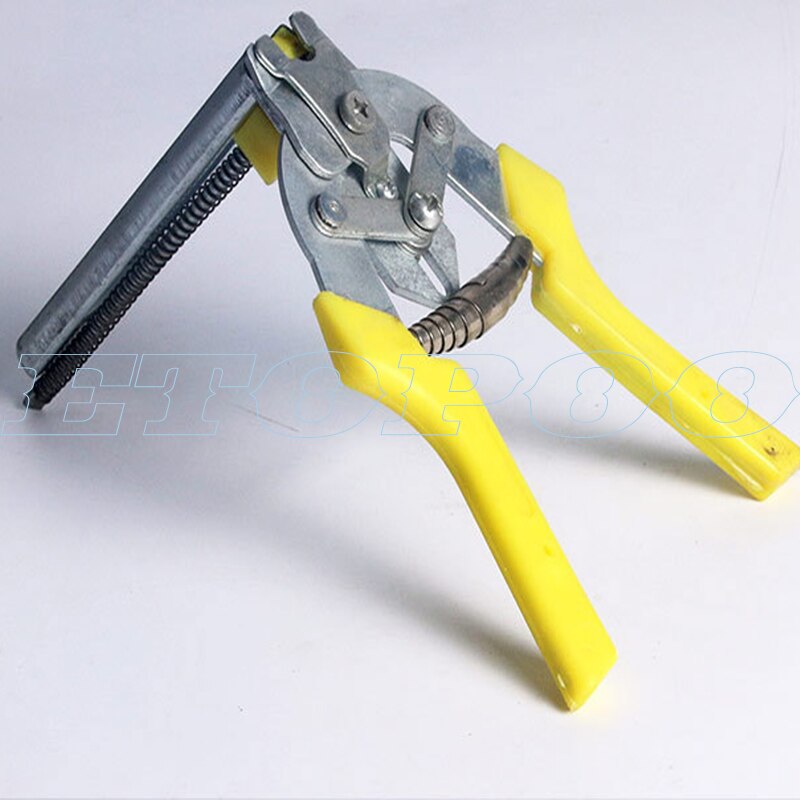 Hog Ring Plier Tool and 600pcs M Clips Staples Chicken Mesh Cage Wire Fencing Caged clamp: yellow pliers