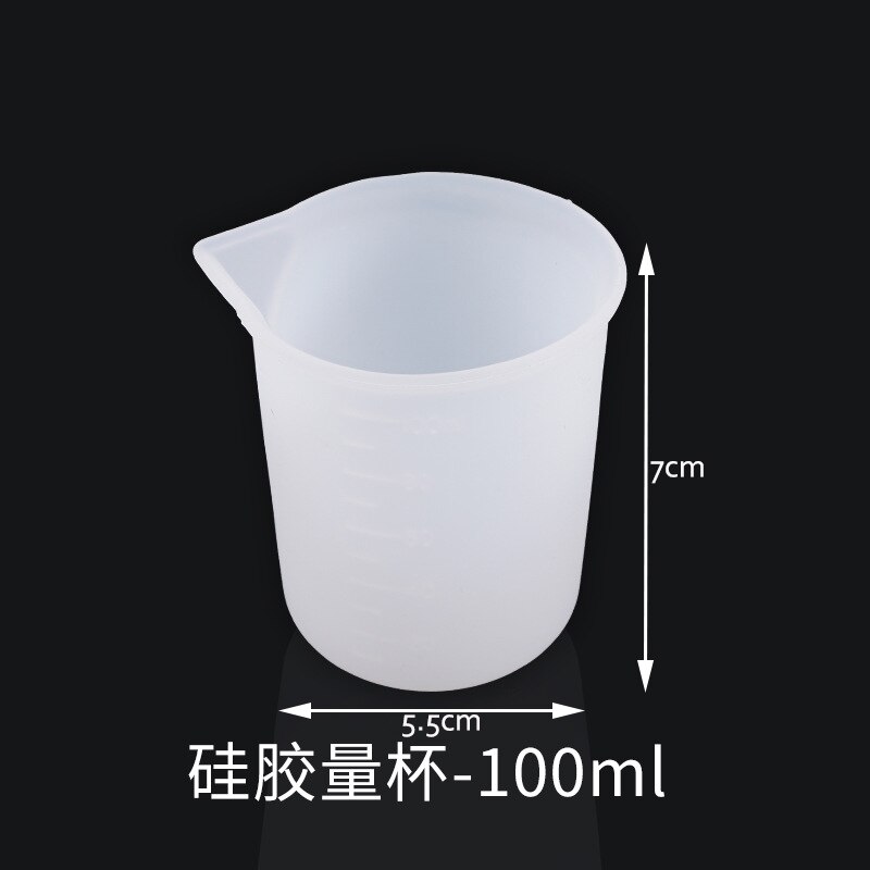 Silicone Measuring Cups 100ml Graduated Epoxy Split Cup For Casting UV Resin Mold DIY Jewelry Making tool Art Kitchen Lab: Measuring Cups 100ml