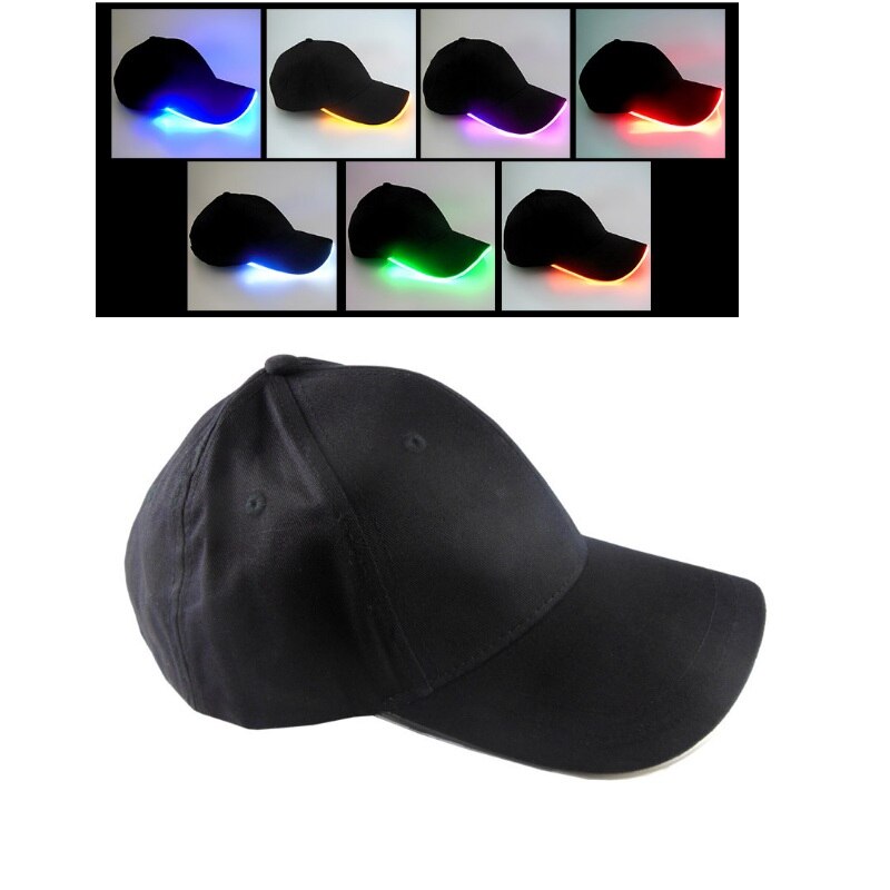 Led fest kasket led lys baseball kasketter lysende fest scene dans hat camping rejser sport hovedbeklædning kostume cosplay hat