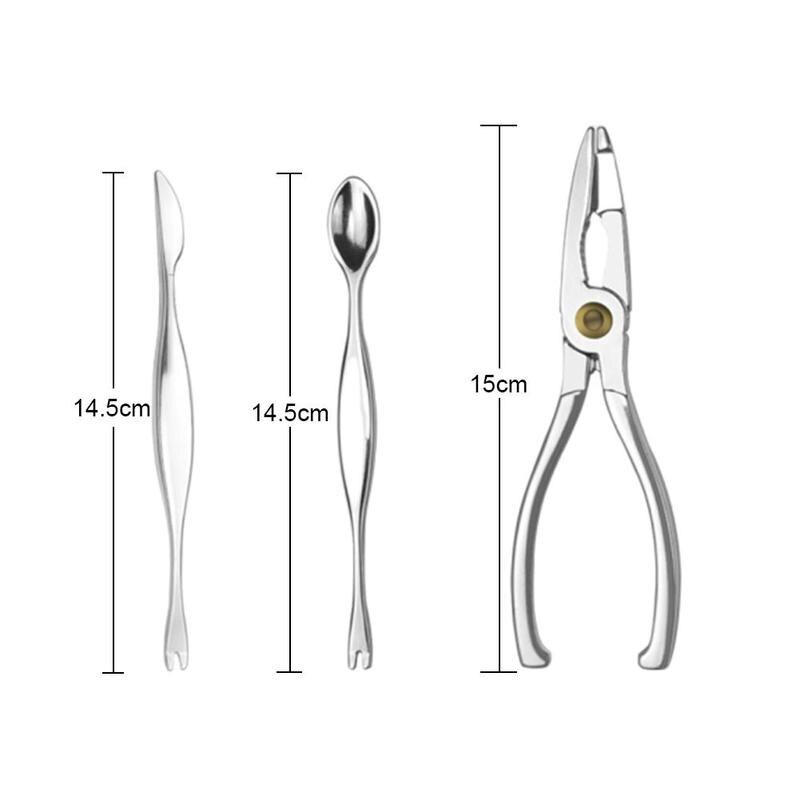 3 uds utensilios para marisco cangrejo galletas tuerca Cracker tenedores suministros de herramientas Cracker de cangrejo marisco accesorios de cocina langosta Op R3B9