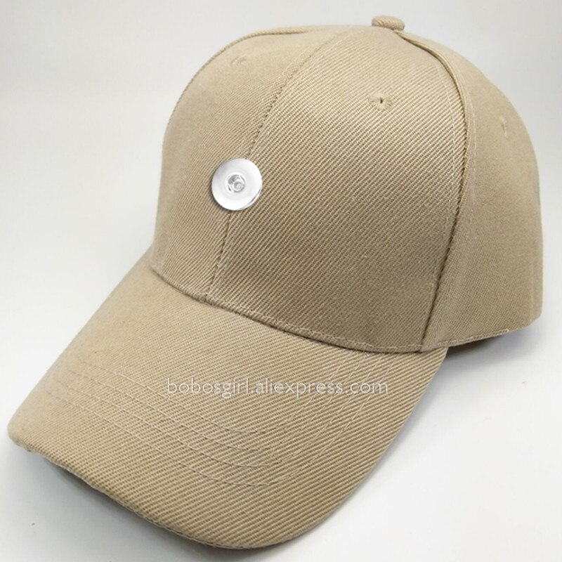 Multicolor sport Baseball 18mm przystawki przycisk czapki DIY biżuteria kapelusze TW206: W kolorze khaki
