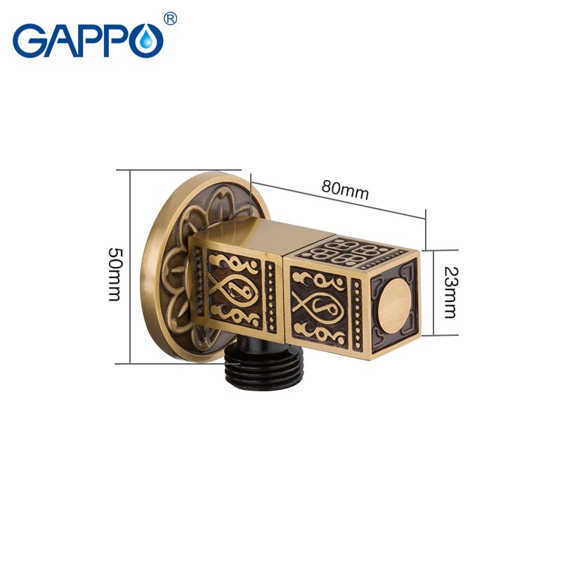 GAPPO Angle Valve Water Control Valve Faucet Antique Brass Diverter