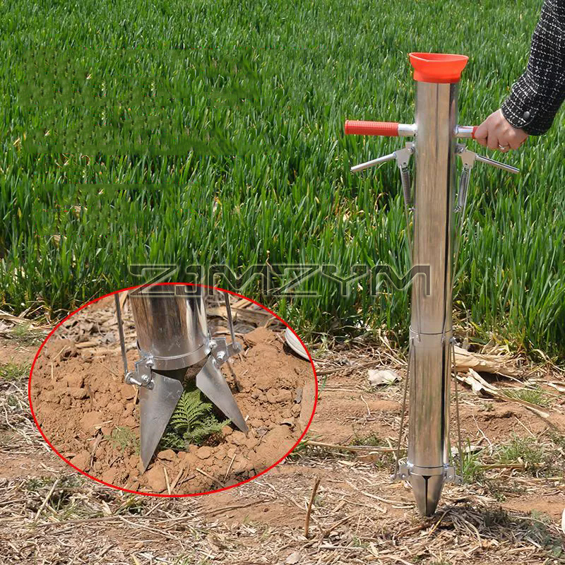 Sembradora de plántulas, Mini transplantador de patatas y tomates vegetales, sembradora rápida, macetero manual de acero inoxidable, máquina agrícola