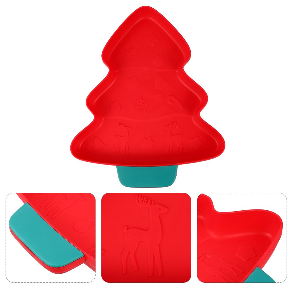 1Pc Multifunction Christmas Tree Shape Fruit Plates Candy Snack Trays