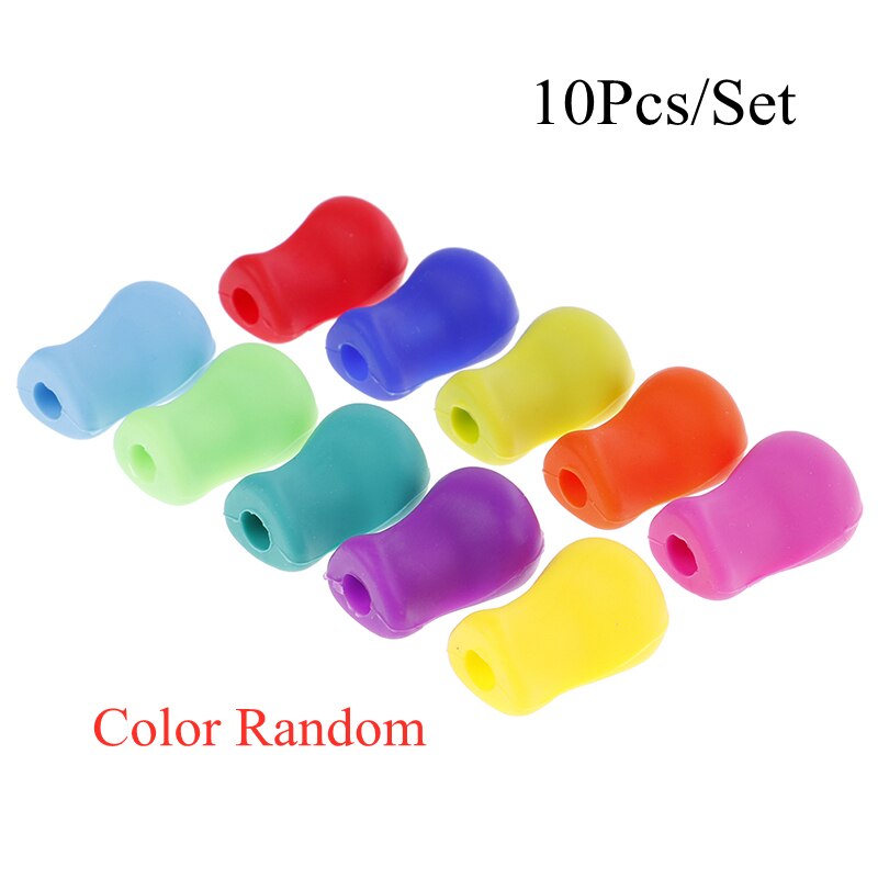 4Pcs/10Pcs Silicone Pen Grip Corrector Therapy Handwriting Aid Kids Children Student School Stationery Pen Control Right Writing: 10Pcs