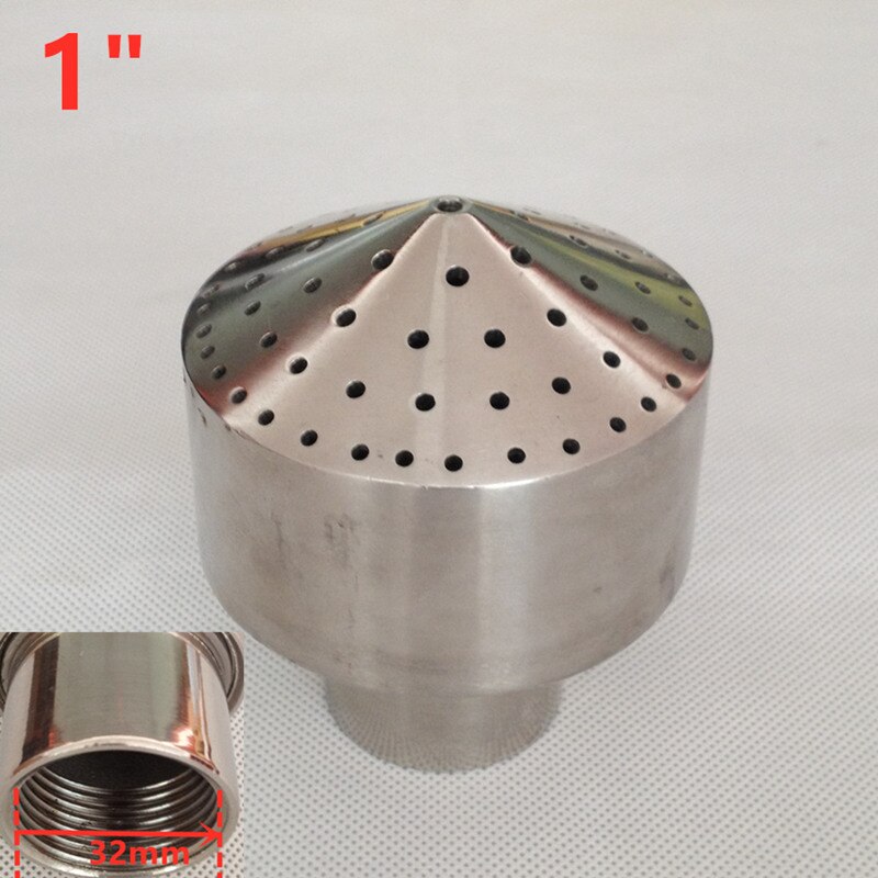 1/2" 3/4" 1" 304 Stainless Steel Fountain Nozzles Garden Pond Jet Straight Outdoor Water Spray Head: green