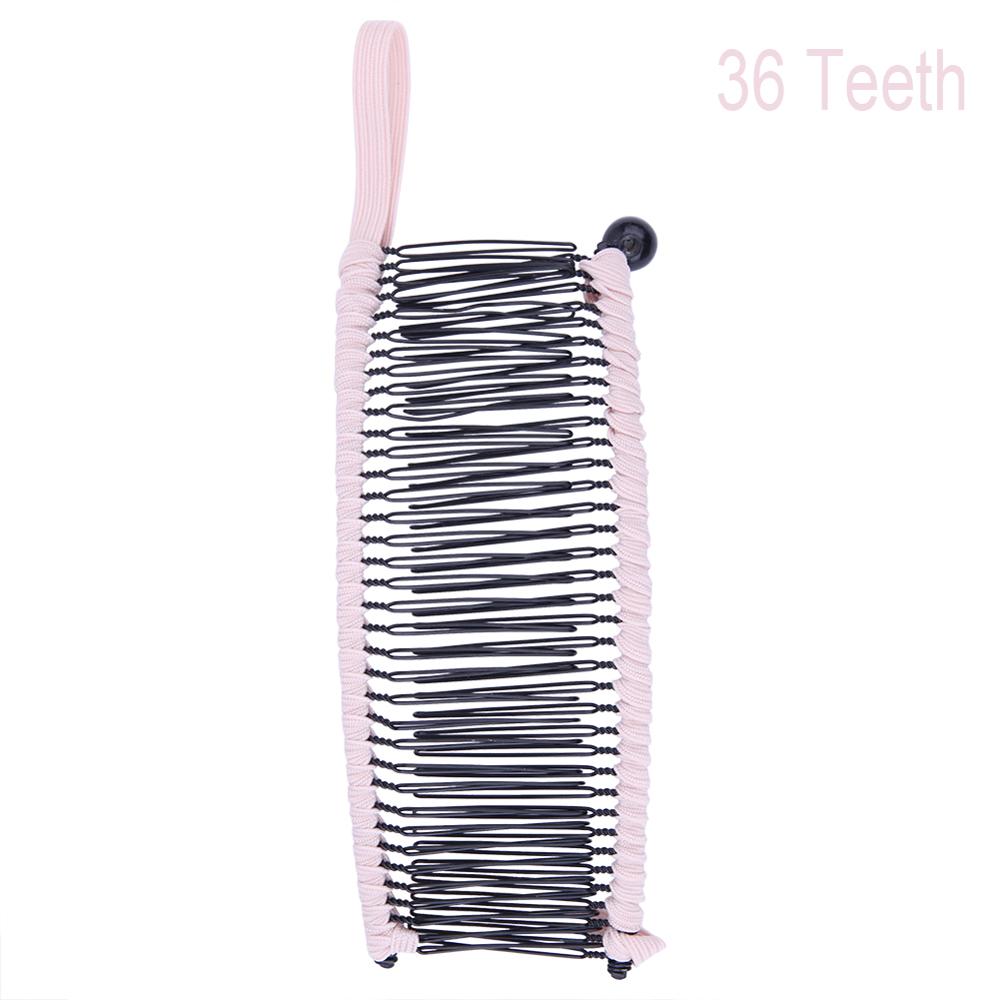 Pince banane pour cheveux épais, naturels, bouclés, Vintage, extensible, multi-styles, peigne, accessoires pour cheveux: 36 beige