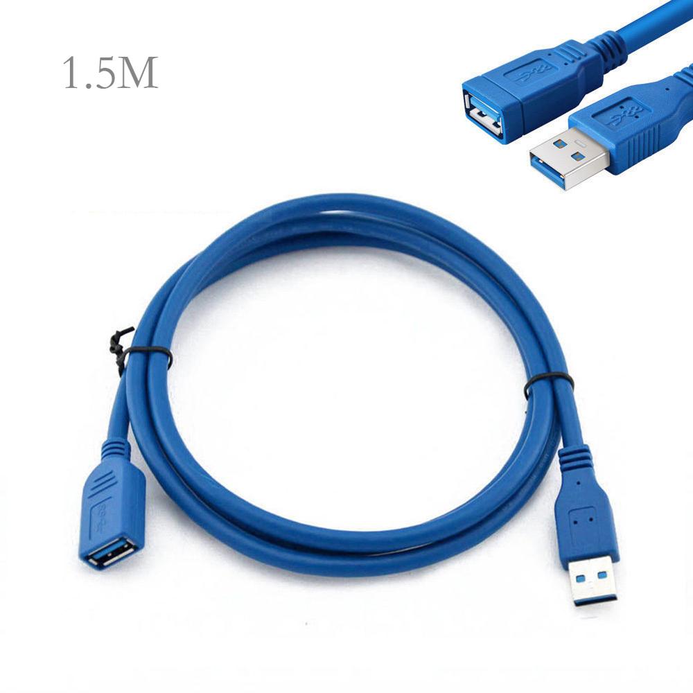 Usb 3.0 a hannkontakt til hunnkontakt 1.5m og 3m/10ft superrask skjøteledningsledning: 1.5m