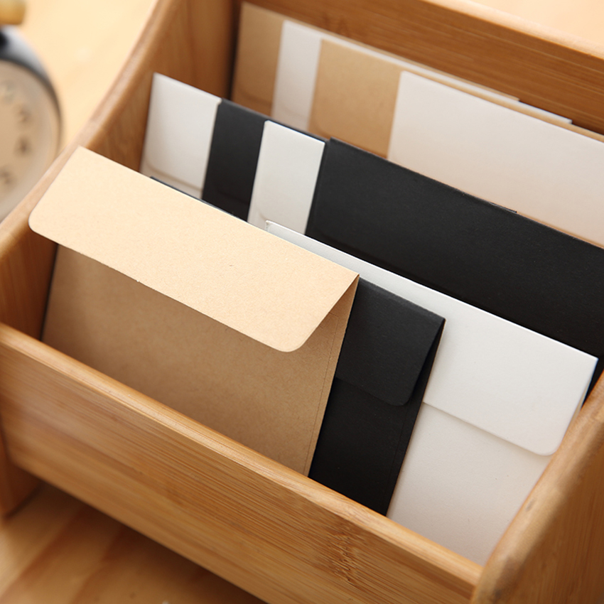 5PCS/Lot Square Kraft Paper Blank Small Envelope 10x10cm Window Envelopes for Wedding Invitation Postcards